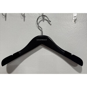 EMPORIO ARMANI Logo Black Wood Hanger For Suit Blazer, Sweaters, Shirts, Jackets